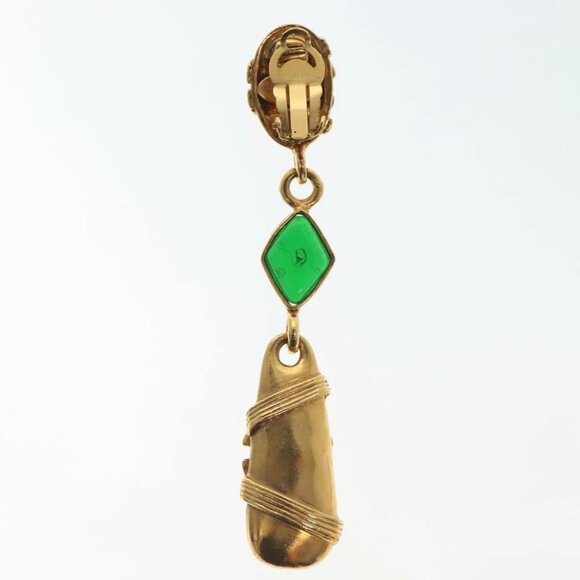 CHANEL COCO Mark Gripoa Earring metal Gold CC Auth BA4542V - Picture 3 of 14